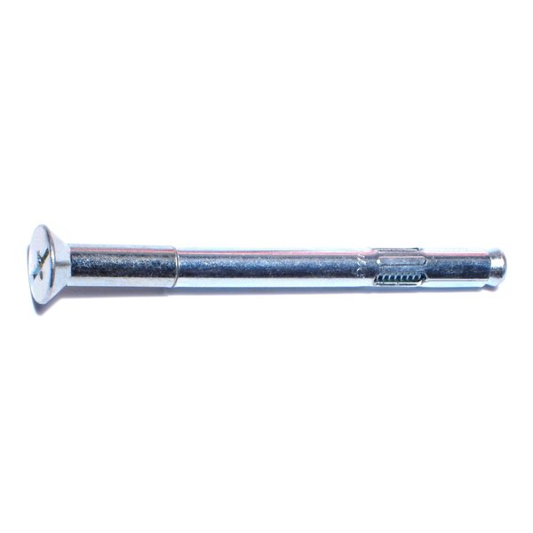 Midwest Fastener Sleeve Anchor, 1/4" Dia., 3" L, Steel Zinc Plated, 100 PK 07856